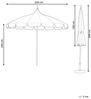 Sonnenschirm ⌀ 245 cm beige MINOA Bild 3