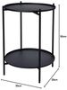 Spetebo Beistelltisch Metall Beistelltisch klappbar schwarz - Ø 35 cm Bild 3