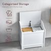 Home Discount priano Badezimmer Schrank Schrank Brust Mülleimer Holzkorb Einheit Wäschesack, Weiß Bild 3