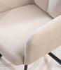 Home4You Polsterstuhl, Beige, Cordbezug, Metallgestell, (Set, 4 St), 180 Grad drehbar mit Rückholfunktion Bild 3