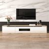 Ball & Cast TV Schrank (180×30×35cm) mit Farbwechselndem Lichtstreifen, Hochglanz Fernseher Tisch, Bequeme Montage, Weiß Bild 2