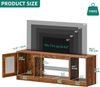 YITAHOME TV-meubel, Retro brandhout, 148 * 32 * 51cm, in hoogte verstelbare glazen Plank, 144cm RGB zevenkleurige lichtstrip, inclusief afstandsbediening met knoopbatterij Bild 3
