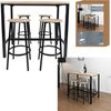 HOME DECO FACTORY Stehtisch und 4 Hocker Loka, Braun/Schwarz, 100 x 86 x 60 Bild 5