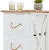 CARO-Möbel Nachtkommode PERUGIA, Nachttisch aus Holz Nachtkommode in weiß Shabby Chic Vintage Landhauss Bild 5