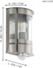 Eglo 97284 Outdoor Wandleuchte TRIBANO edelstahl transparent L:20cm H:26cm T:10cm mit Tag/Nachtsensor IP44 Bild 4