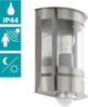 Eglo 97284 Outdoor Wandleuchte TRIBANO edelstahl transparent L:20cm H:26cm T:10cm mit Tag/Nachtsensor IP44 Bild 2