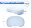 EGO HOME Memory-Schaum Kissen 65x40 cm gegen Nackenschmerzen - Ergonomisches Nackenkissen, Kopfkissen 40x65 cm, Nackenstützkissen für Seitenschläfer, Rückenschläfer, Bauchschläfer Bild 2