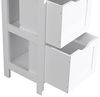 Rebecca Mobili Weiße Badezimmer-Kommode, Freistehender Platzsparender Schrank, MDF, 1 Fach 2 Schubladen, Mehrzweck, Für die Küche Waschküche - Maße: 84 x 30 x 30 cm (HxBxT) - Art. RE6682 Bild 5