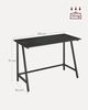 Vasagle Schreibtisch, Computertisch mit Stahlrahmen, Tischplatte im Vintagestil, Homeoffice-Tisch, einfache Montage, 50 x 100 x 75 cm, Industrie-Design, ebenholzschwarz-tintenschwarz LWD040B56 Bild 3