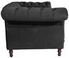 Ivette Sofa 3-Sitzer Samtvelours Schwarz Buche Nussbaumfarben Bild 5