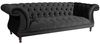 Ivette Sofa 3-Sitzer Samtvelours Schwarz Buche Nussbaumfarben Bild 4