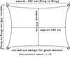 WOLTU Sonnensegel Sonnenschutz HDPE Windschutz UV Schutz Sand 2x4 m Bild 3