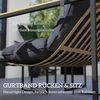 Outsunny Sitzgruppe mit 2er Sofa, 2 Sessel, Sitzkissen, Beistelltisch, Outdoor, (Stahl Gartenmöbel Set, 4-tlg, wetterfest Balkonmöbel-Set), für Garten Terrasse Balkon Grau Bild 5