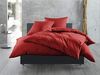 Mako Satin / Baumwollsatin Nackenrollen Bezug uni / einfarbig rot 15x40 cm mit Bändern Bild 3