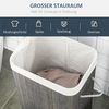 HOMCOM Wäschekorb mit Griffen, herausnehmbarer Wäschesack (Wäschesortierer, 1 St, Wäschesammler), für Waschküche Badezimmer Schlafzimmer Grau Bild 5