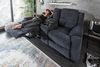 riess-ambiente Sessel HOLLYWOOD dunkelgrau - Kinosessel, Fernsehsessel, verstellbar, Wohnzimmer · Getränkehalter · Strukturstoff · Federkern · Modern Bild 2