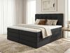 Boxspringbett Best XL mit 2 Bettkästen und Topper, mit Taschenfederkern- und Bonellfederkernmatratze, Doppelbett, Polsterbett aus Webstoff mit Stauraum (Schwarz (Inari 100), 160x200 cm) Bild 2