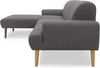 DOMO. collection Ecksofa Salinas, Sofa mit Federkern in L-Form, moderne Couch mit Holzfüßen und schwebender Optik, Eckcouch, Polsterecke, 292 x 176 x 83 cm (BxTxH), anthrazit Bild 4