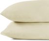 DecoKing 2 Kissenbezüge 40x80 cm Jersey 100% gekämmte Baumwolle Reißverschluss beige Amber Bild 4