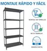 Simonrack Schwerlastregal, Lagerregal, 180 x 80 x 30 cm, Metallregal, Kellerregal, Biegestelle 180 kg, 5 Fachböden, Antracite - Simonclick Bild 5
