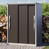 GFP Geräteschrank Metall 120 x 75 x 161 cm Gartenschrank wetterfest mit Schiebetür in anthrazit inkl. Fußboden Bild 2