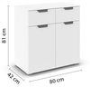 rauch Aditio Box, Kommode, 2-türig, 2 Schubladen, mit Softclose-Funktion, Farbe Weiß, BxHxT 80x81x42cm Bild 3