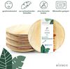 wisefood Einwegteller Palmblatt-Teller, rund, Ø 23 x 2,5 cm, (25 St) Bild 3