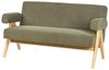 Sofa 2-Sitzer TAMRE Bouclé Grün Hellbraun Bild 5