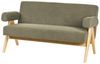 Sofa 2-Sitzer TAMRE Bouclé Grün Hellbraun Bild 1