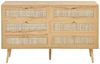 Kommode mit 6 Schubladen PEROTE 75 cm Heller Holzfarbton Bild 5