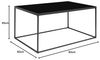 Moderner Design Couchtisch LEVEN schwarz ca. 60x90x45cm Industrial Look Bild 2
