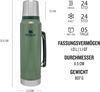 Stanley Isolierflasche Classic Vakuum 1 Liter grün Bild 2