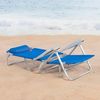 AKTIVE 62668 Klappbarer Strandstuhl, Metall Kunststoff, blau, Estándar Bild 4