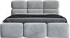 Polsterbett MAROKO 90x200 mit Matratze, Bettkasten und Lattenrost. Farbe: Silber 15 Bild 4