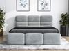 Polsterbett MAROKO 90x200 mit Matratze, Bettkasten und Lattenrost. Farbe: Silber 15 Bild 2