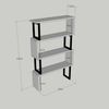 Dmora - Wezen Bücherregal, Büroregal, Bücherregal, Bibliothek, 80x22h128cm, Walnuss Bild 2