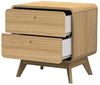 loft24 Nachtschrank Caitlin Nachttisch mit 2 Schubladen, MDF, Skandinavisches Design Bild 4