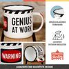 Nostalgic-Art Tasse Emaille-Becher - Achtung - Genius At Work Bild 3