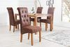 riess-ambiente Esszimmerstuhl CASA vintage braun, Esszimmer · Microfaser · Massivholz · Chesterfield-Steppung Bild 4