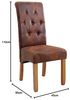 riess-ambiente Esszimmerstuhl CASA vintage braun, Esszimmer · Microfaser · Massivholz · Chesterfield-Steppung Bild 3