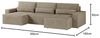 MOEBLO Wohnlandschaft DENVER U MINI, aus Cord, Couch Cord für Wohnzimmer Schlafsofa Sofagarnitur Sofa Eckcouch U-Form Cordstoff, Eckcouch Wohnlandschaft Sofa mit Ottomane Eckgarnitur Polsterecke, mit Schlaffunktion und Bettkasten Bild 2