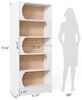 LITTLE TREE 70,8-Zoll Modernes Bücherregal, 5-stufiges freistehendes hohes weißes Bücherregal, großes offenes Bücherregal mit Stauraum, großes Bücherregal für Büro, Zuhause oder Klassenzimmer Bild 3
