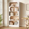 LITTLE TREE 70,8-Zoll Modernes Bücherregal, 5-stufiges freistehendes hohes weißes Bücherregal, großes offenes Bücherregal mit Stauraum, großes Bücherregal für Büro, Zuhause oder Klassenzimmer Bild 4