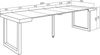 Skraut Home | Ausziehbarertisch | Multifunktionaler ausziehbarer | 260 | Für 12 Gäste | Massivholz Beine | Moderner Stil | Eiche und weiß Bild 3