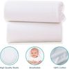 Clair de Lune Pram/ Crib Cotton Jersey Fitted Sheets (Pack of 2, White) Bild 3