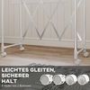 HOMCOM Wäscheständer Edelstahl Turmwäscheständer auf Rollen, mit 3 verstellbaren Stangen, für Lange Kleidungsstücke, für Wohnung, 104-150x103x145-197cm, Silber Bild 5