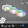 Di-Ka LED Einbauleuchte Skill Color 3er Set chrom-matt Ø 8,4 cm 5 W dimmbar Bild 2