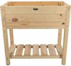 Hochbeet aus Holz mit Ablage und Einlegefolie, S, natur Bild 5