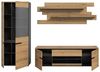 Wohnwand >Canu< in Basalt Grau / Artisan - 280x190x44cm (BxHxT) Bild 5