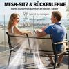 Outsunny Sitzgruppe mit 2er Sofa, 2 Sessel, Metall-Tisch, Fußpads, (Gartenlounge, 4-tlg, Gartenmöbel Set), für Garten Balkon Cremeweiß Bild 4